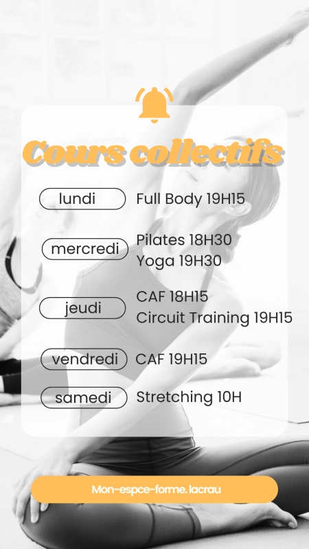 Image de couverture de l'article Votre planning de cours collectif s'étoffe ! Bienvenu au Yoga et au Pilates 